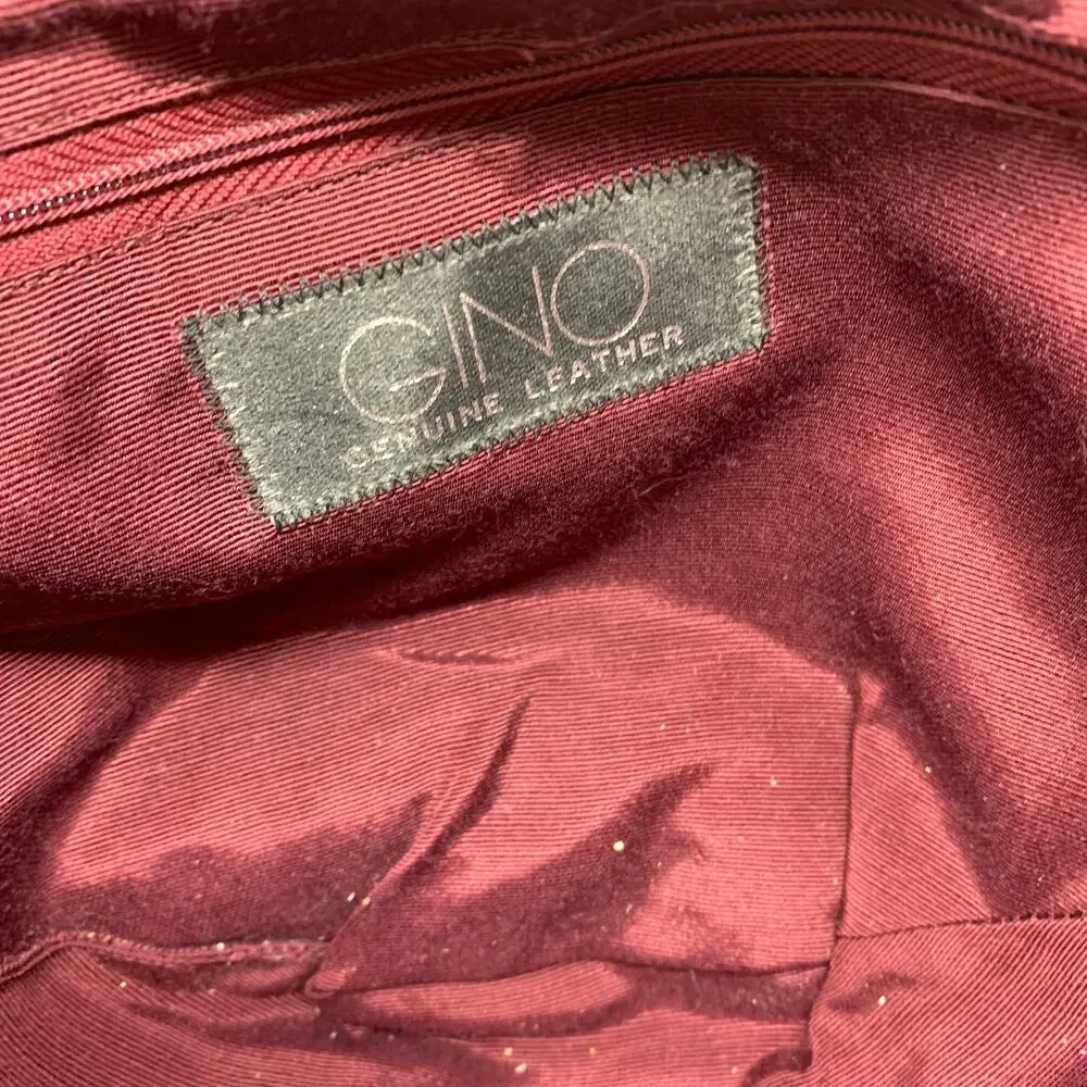 VTG Gino Genuine Leather Purple Crossbody Shoulder Bag Pebbled Foldover Boho EU